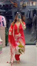Women’s Printed Fox Crepe Kurta Palazzo Dupatta 3-Piece Set