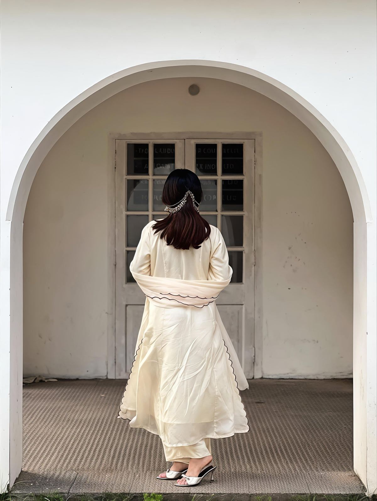 Noor-e-Gul Embroidered Off-White Kurta Set