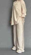 women crinkle cotton muse co-ord set
