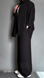 women crinkle cotton muse co-ord set