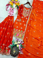Pure Silk Embroidered Sharara Set for Women | Festive & Wedding Wear
