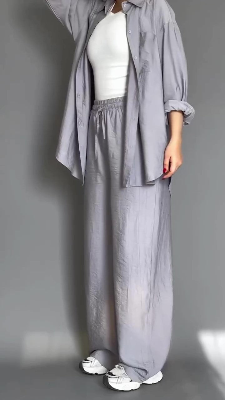 women crinkle cotton muse co-ord set