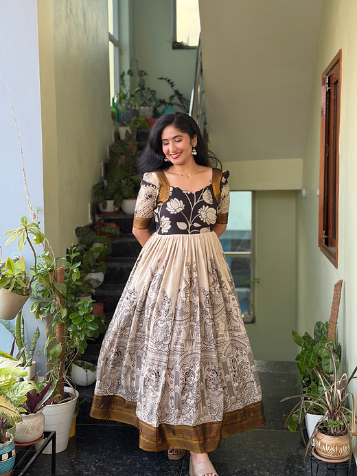 Classic Kalamkari Anarkali Gown