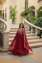 Blooming Beauty Gown for Women - Faux Sequins & Embroidery - Formal Wear